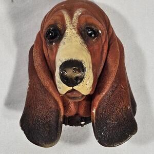 Vintage Bossons Congleton Basset Blood Hound Dog 1968 Chalkware  England